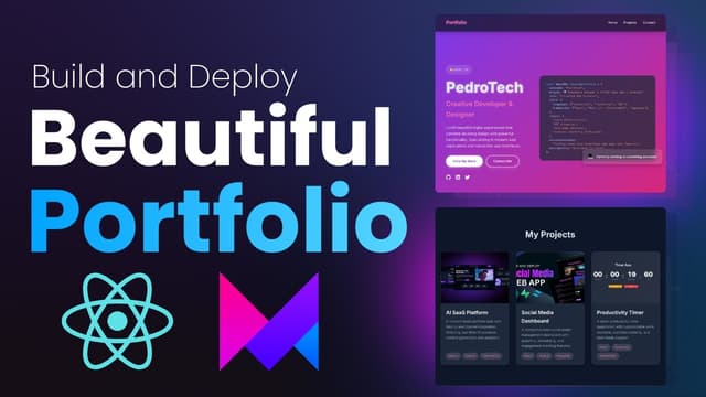 Build And Deploy a Animated Personal Portfolio with ReactJS | React Framer Motion Tutorial